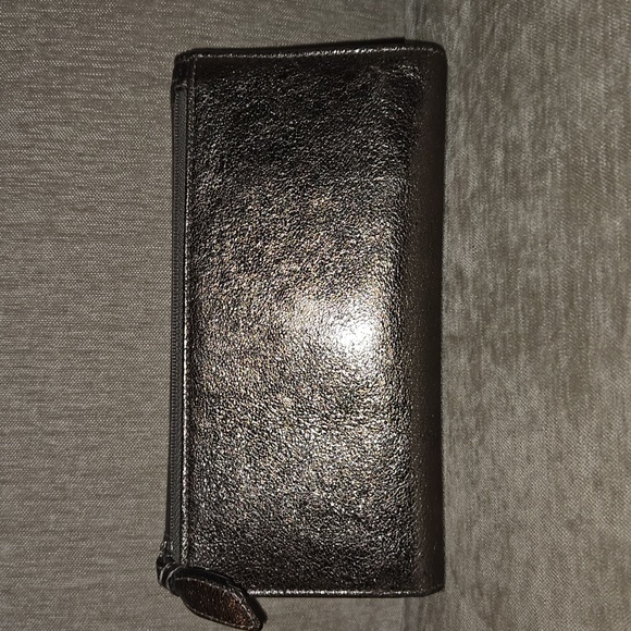 Coach Vintage Long Trifold Metallic Wallet/Silver Copper-ish Color - Picture 7 of 13